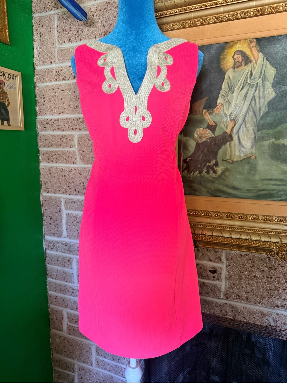 Vince Camuto Neon Pink shift Dress